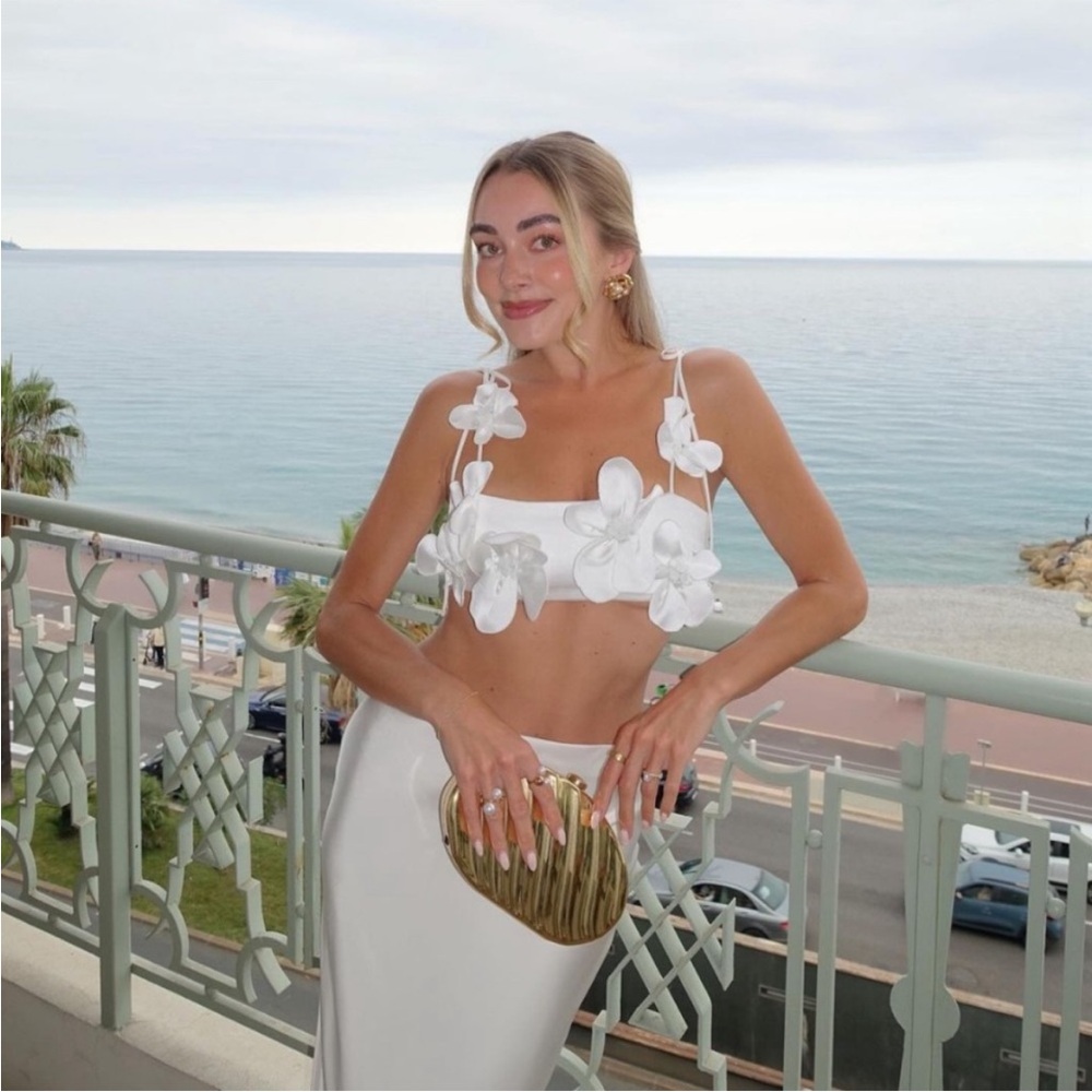 ZARA FLORAL CROPPED TOP ZW COLLECTION